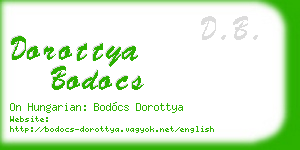 dorottya bodocs business card