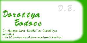 dorottya bodocs business card